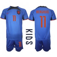 Maglie da calcio Olanda Steven Berghuis #11 Seconda Maglia Bambino Mondiali 2022 Manica Corta (+ Pantaloni corti)